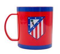 ms móvil shop Atlético de Madrid Mug 340 ml | Official Design with Club Crest | Made of Durable Plastic | Microwave Safe | Ideal for Children, School or Gift for Fans