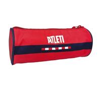 ms móvil shop Atlético de Madrid Round Pencil Case | Cylindrical School Pencil Case with Zip | Official Athletic Product | Stationery Accessory for Children, Youth and Collectors