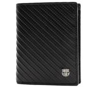 ms móvil shop Barcelona FC Leather Wallet with Coin Holder Complemento Piel 10.5x8.5cm | Official Product, Black/White, De mano, Classic