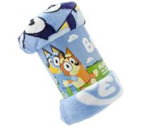 ms móvil shop Bluey Children's Blanket 100 x 140 cm 100% Polyester - Family Print of Bandit, Chilli, Bingo and Bluey Dormido Behind | Official Bluey Product for Kids by Ludo BBC Studios
