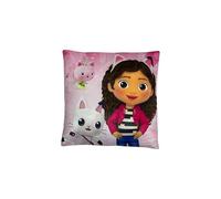 ms móvil shop Gabby's Dollhouse Children's Cushion 38 x 38 cm - Soft Decorative Pillow 100% Polyester Velvet - Official Licensed Product - Children's Room Accessory and Gift for Children