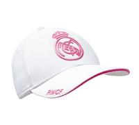 ms móvil shop Real Madrid Cap White Shield Pink Metallic Embossed Adult Unisex Adjustable | Official Product
