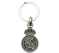 ms móvil shop Real Madrid Keyring Silver Small Emblem Classic Embossed Official Product, metallic silver, S