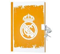 ms móvil shop Real Madrid Notepad Notebook 13 x 18 cm - 50 Sheets Notebook With White Shield with Orange Lock - One Color One Club | Official Product