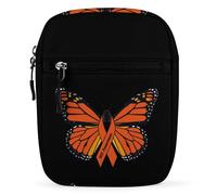 MS Multiple Sclerosis Awareness Butterfly Crossbody Bag Adjustable Satchel Cute Shoulder Bag Lightweight Sling Bags