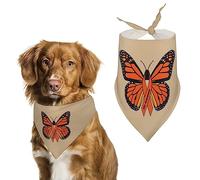 MS Multiple Sclerosis Awareness Butterfly Dog Bandanas Triangle Dog Bibs Cute Pet Scarf Kerchief for Small Medium Large Pet