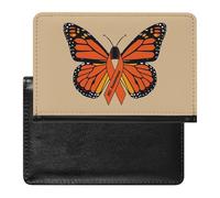 MS Multiple Sclerosis Awareness Butterfly Passport Wallet Cute Passport Case with Card Slot Travel Passport Holder Cover