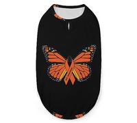 MS Multiple Sclerosis Awareness Butterfly Pets Shirt Vest Cute Dog Tank Top Soft Sleeveless T-Shirt for Puppy Kitty Cats L
