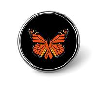 MS Multiple Sclerosis Awareness Butterfly Pin Badge Round Identity Pins Brooches Button Badges for Hats Jackets Decor