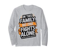 MS Multiple Sclerosis Awareness Orange Ribbon Long Sleeve T-Shirt