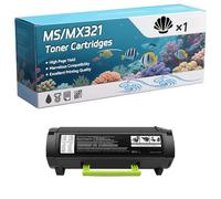 MS/MX321 Toner Cartridges Compatible for Lexmark MX321ADN MX321ADW MX421ADE Printers, High-Definition Printing Effect with Chip, 7000 Pages (1 Pack Black)