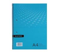 MS MY STATIONERY A4 Blue Refill Pad 8mm Ruled Margin 70 Sheets 140 Pages 80gsm Paper Spiral Pad Blue Pages-Pack of 4