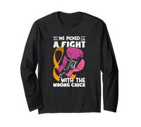 MS Picked A Fight with The Wrong Chick Multiple Sclerosis Long Sleeve T-Shirt