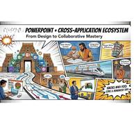 MS Powerpoint + Cross Application Ecosystem: From design to collaborative mastery in comic format (MS Office - Word / Excel / Powerpoint - Visual Guide)