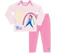 Ms. Rachel Girls Pyjamas Pink Long Sleeve Kids Character PJs Nightwear Rainbow, 3-4 Years