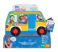Ms. Rachel Official Tummy Time Activity Bus Folding Play Mat with Baby Mirror & Sensory Toys for Interactive Play Baby Learning Toys for Boys & Girls Ages 0-1+