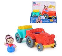 Ms. Rachel Sing & Learn Tractor, Interactive Toy with Sounds & Figure | Push & Roll Tractor With Trailer, Learn about Farm Life with Ms. Rachel, Toddler Toys For Girls And Boys Ages 1-3+ Years
