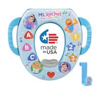 Ms. Rachel Soft Potty Seat with Storage Hook - Potty Training Seat - Soft Cushion, Easy Grip Handles, Baby Potty Training, Safe, Easy to Clean, Fits Most Toilet Seats