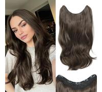 Ms taj Brown Hair Extensions Clip in 20inch Hair Extensions Body Wavy Natural Layered Thick Full head for women Increase hair volume Beginner-friendly Clip and Go