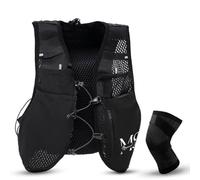 MS Unisex Running Vest With Knee Support - Lightweight, Reflective Hydration Pack with Phone Holder, Adjustable Fit, and Breathable Design for Trail Running, Hiking, and Cycling - Ultimate Comfort