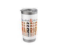 MS Warrior Multiple Sclerosis Awareness Fight Women Leopard Stainless Steel Insulated Tumbler
