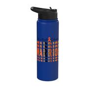 MS Warrior Multiple Sclerosis Awareness Fight Women Leopard Stainless Steel Insulated Water Bottle