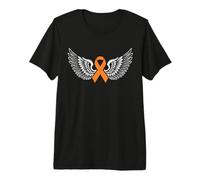 MS Warrior Orange Ribbon Angel Wings Awareness Premium T-Shirt