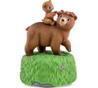 MS. WENNY Mom and Daughter Bear Music Box Play You Are My Sunshine, Hand-Painted Musical Figurine Birthday Mother’s Day Home Ornament