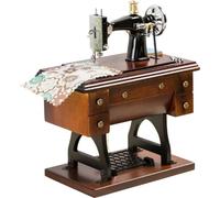 MS. WENNY Sewing Machine Music Box Gift, Vintage Musical Box, Wooden Wind Up Music Mechanical for Mother's Day Birthday for Wife Girlfriend Grandma Mom Friend, Plays Fur Elise