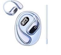 Ms190 Translation Earbuds, Supports Real-Time Translation in 156 Languages with App, Bluetooth 5.4 Earphones, Open Ear Silicone Earphones Small for Travel Business Meeting Learning (B)