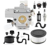 MS251 Carburetor Tune Up Kit for Stihl Chainsaw Parts MS251C MS251CBE MS251C-BEQ MS251Z MS231 MS231C MS231Z Replace# 1143 120 0641, with Air Filter Rebuild Kit
