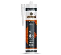 MyPond MS300 Marine Sealant, Window Sealer, Pond Sealer for Leaks Concrete Glass Metal, MS Polymer Adhesive 4x Stronger than Aquarium Silicone Caulking, Black Pond Liner Marine Adhesive Sealant, 300ml