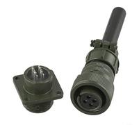 MS3106A 14S Circular Connector Industrial Aviation Plug 2-7-Pin Aluminium Alloy Robust for Welding Machines and Mechanical Engineering Black (4pin)