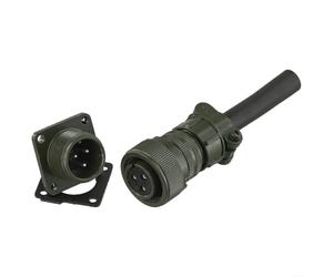 MS3106A 14S Circular Connector Industrial Aviation Plug 2-7-Pin Aluminium Alloy Robust for Welding Machines and Mechanical Engineering Black (3pin)