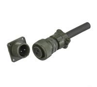 MS3106A 14S Industrial Connector, 2pin 3pin 4pin 5pin 6pin 7pin, Aluminum Alloy, Electrophoresed Shell, Heat Resistant Rubber Insulation (2pin)