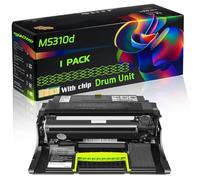 MS310d Compatible for Lexmark Drum Unit with Chip MS310d MS310dn MS310dw MS312dn MS410d Printers (1 Pack Black)