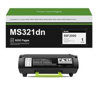 MS321dn Toner Cartridges Replacement For Lexmark 56F2000 56F2H00 Toner Cartithridge Works With Lexmark MS321 MS421 MS521 MS621 MS622 MX321 MX421 MX521 MX522 MX622 Printers,Black-6000 Pages