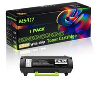 MS417 Compatible for Lexmark Toner Cartridge with Chip MS317 MS417 MS517 MS617 MX317 MX417 MX517 Printers (1 Pack Black)