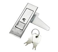 MS603 Button Lock Power Distribution Cabinet Door Lock File Cabinet Lock Electric Box Plane Lock Bounce Lock Switch Cabinet Fire 1Pcs(Whitebutton with Key)
