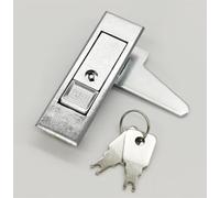 MS603 Button Lock Power Distribution Cinet Door File Electric Box Plane Bounce Switch 1Pcs(Whitebutton with Key)