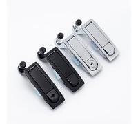 Ms606-1-2 Flat Lock Chassis Handle Electric Cabinet Box Pop-Up Mechanical Equipment Door Iron 1Pcs(Blackms606-2aluminumalloy)