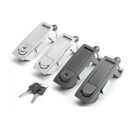 MS606 Metal Box Button Bounce Lock Air Compressor High Pressure Boiler Locks Cabinet Lock 1Pcs(Black with Key)