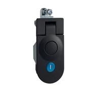 MS609,Metal box Plane lock,Distribution box cabinet door Lever locks,Industrial Compressed door locks(No key,BLACK_M 30-45MM)