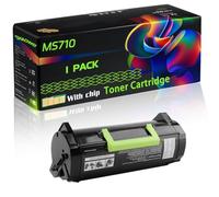 MS710 Compatible for Lexmark Toner Cartridge with Chip MS710dn MS810de MS810dn MS810dtn MS810n Printers (1 Pack Black)