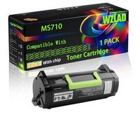 MS710 Compatible for Lexmark Toner Cartridge with Chip MS811dtn MS811n MS812de MS812dn Printers (1 Pack Black)