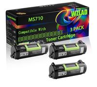 MS710 Compatible for Lexmark Toner Cartridge with Chip MS812dn MS811dtn MS811n MS812de Printers (3 Pack Black)