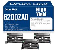 MS710 MS711 MS810 MS811 MS812 Drum Unit Compatible 62D0ZA0 Imaging Drum for Lexmark MX710 MX711 MX810 MX811 MX812 Printers High Yield 100000 Pages,3PC-Black