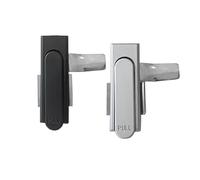 MS717-1 Cabinet Door Lock Zinc Alloy Plane Lock Fire Box Lock Black Electric Box Latch Flat Locks MS717-1 1Pcs(Silver-Zinc Alloy)