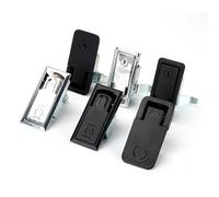 MS726 Adjustable Grip Compression Latch with Key Flush Style Door Button Cabinet Swing Handle 1Pcs(MS726-1 Black)