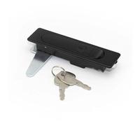 MS730 Bouncing Cabinet Lock - Black Matte Distribution Box Tin Trunk Switch Heavy-Duty 1Pc Security Lock for Cabinets Doors and Storage Solutions